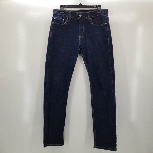 2 of Levis 502 Jeans Mens  Premium Regular Taper Dark Wash Stretch 30x31 - Picture 5 of 9